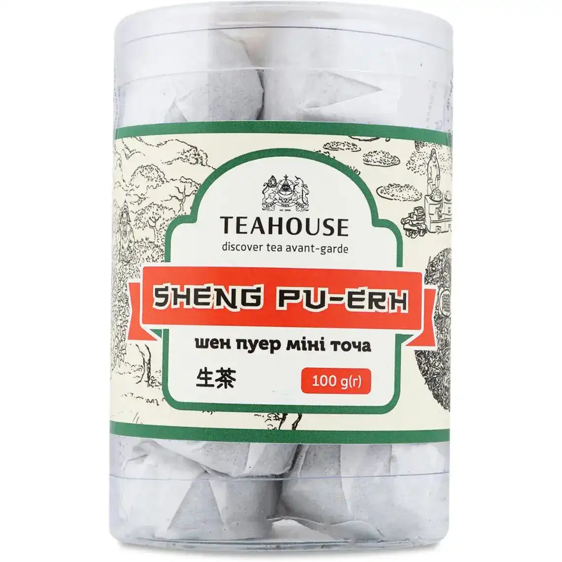Чай китайський Teahouse Шен Пуер Міні 100 г