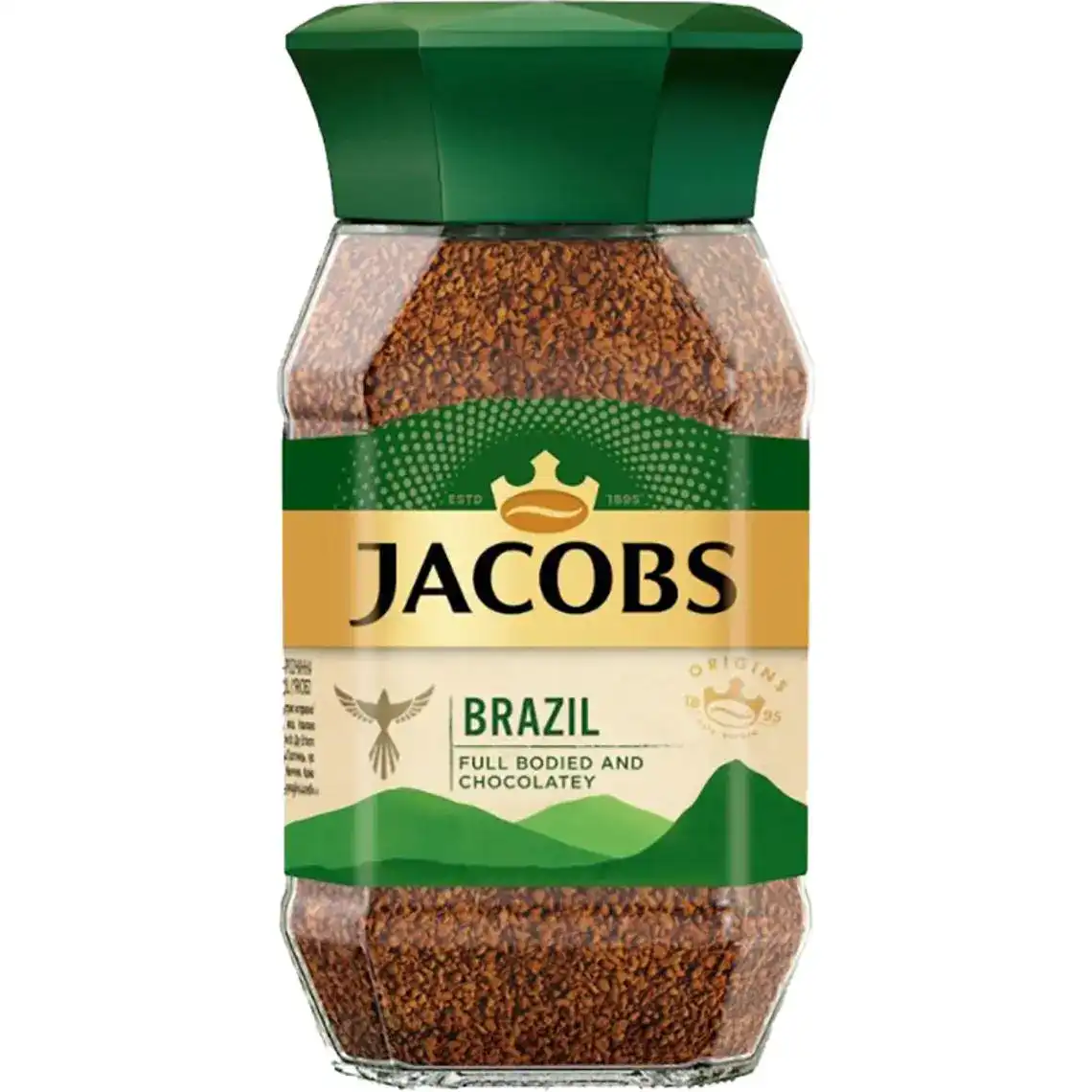 Кава Jacobs Brazil натуральна розчинна сублімована 95 г