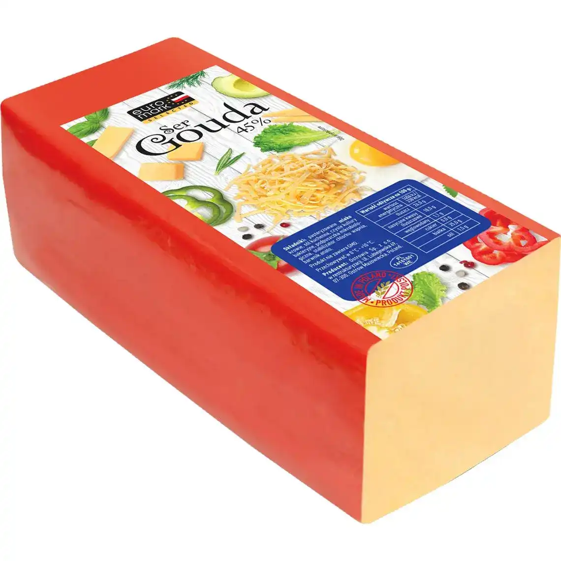 Сыр EuroMark Гауда 45% весовой