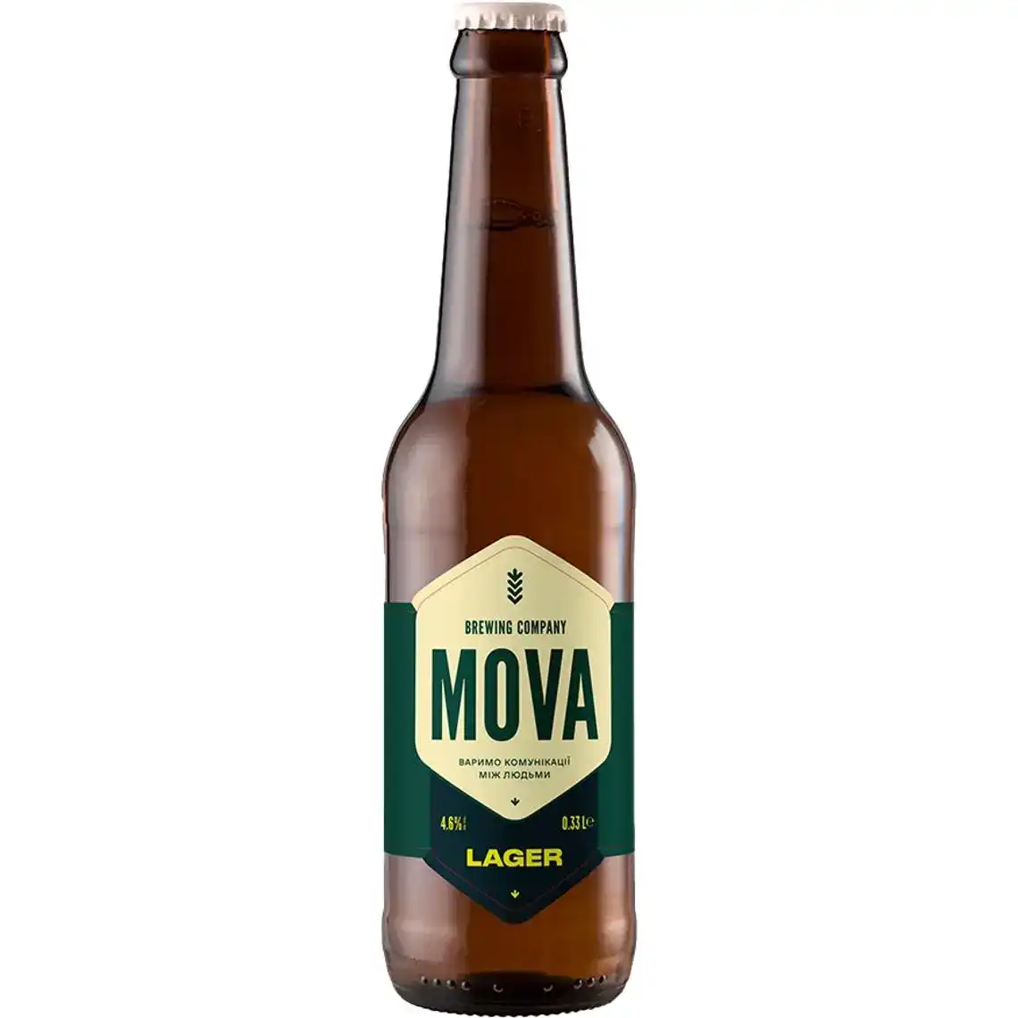 Пиво Mova Lager світле 4.6% 0.33 л