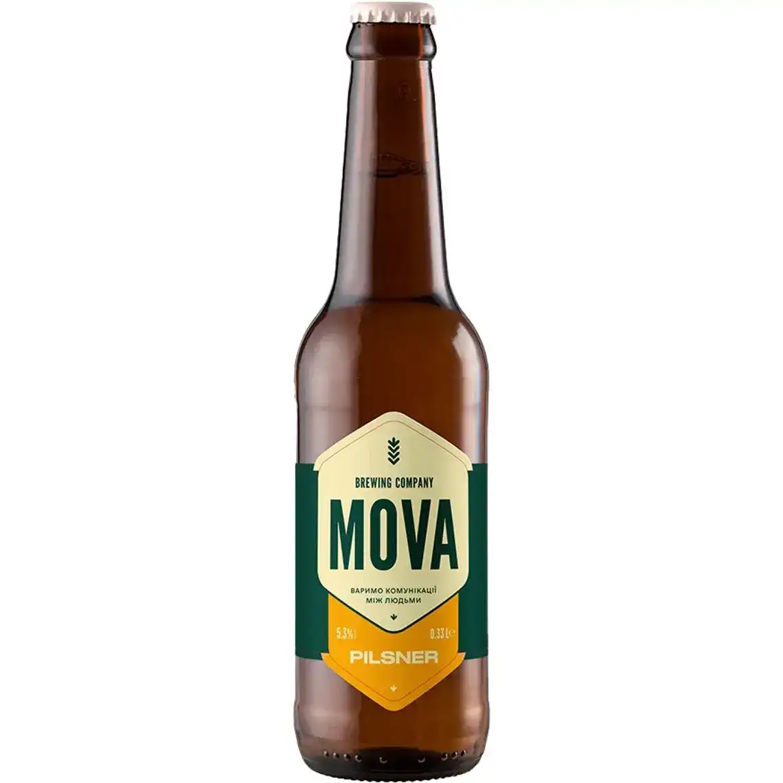 Пиво світле Mova Pilsner 5.3% 0.33 л