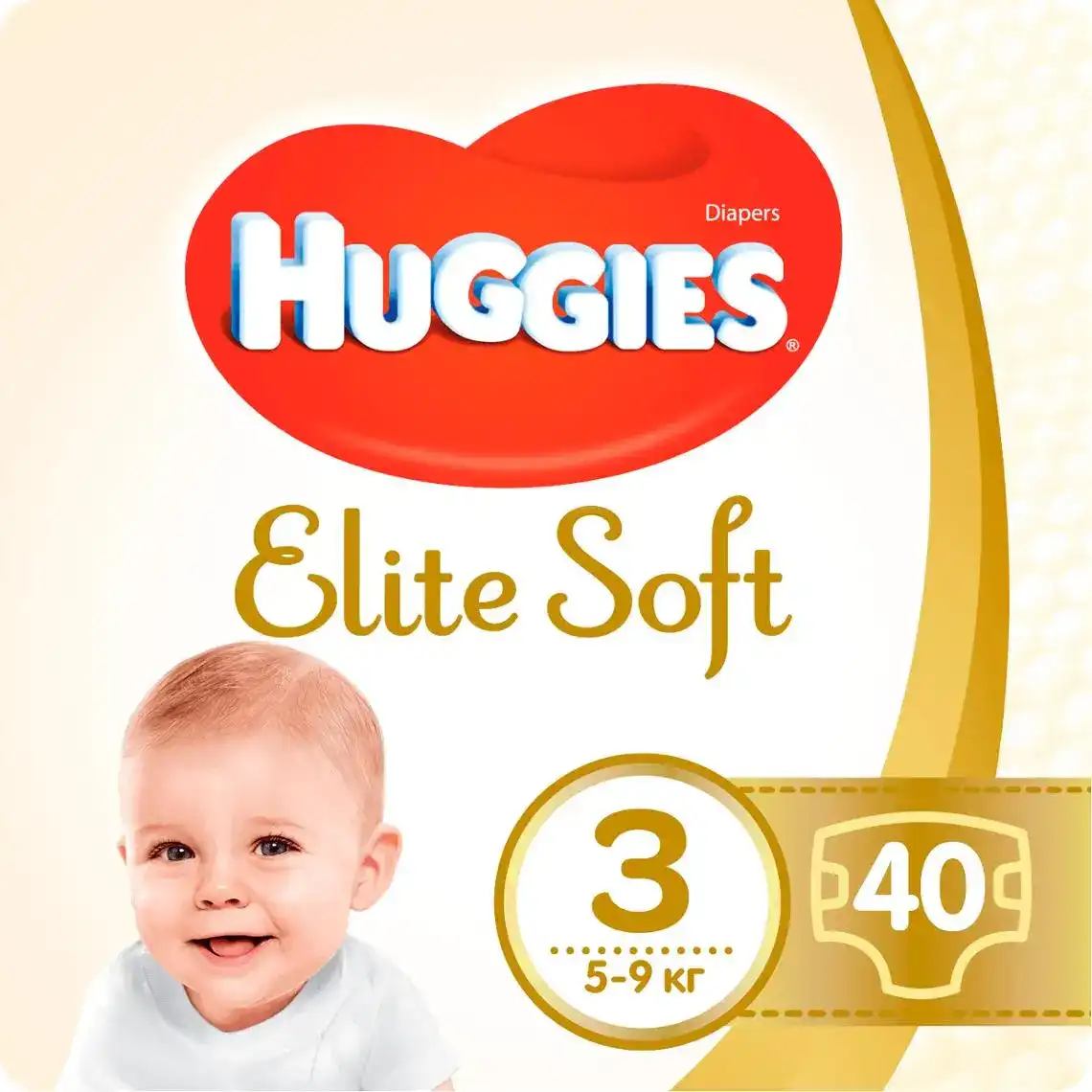 Підгузники дитячі Huggies Elite Soft 3 5-9 кг 40 шт