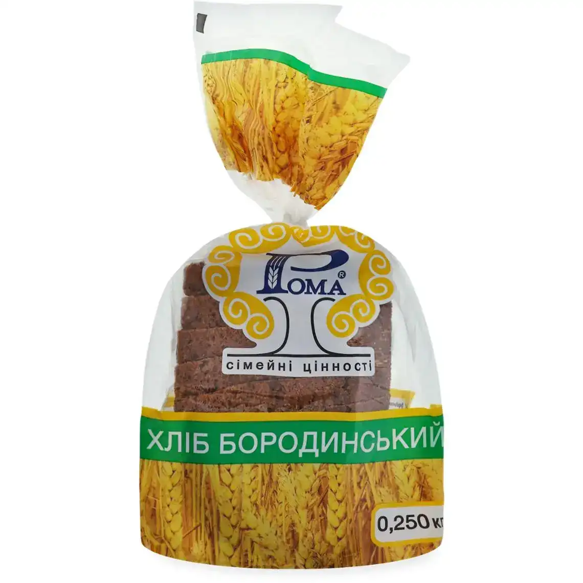 Хліб Рома Бородинський житньо-пшеничний 250 г
