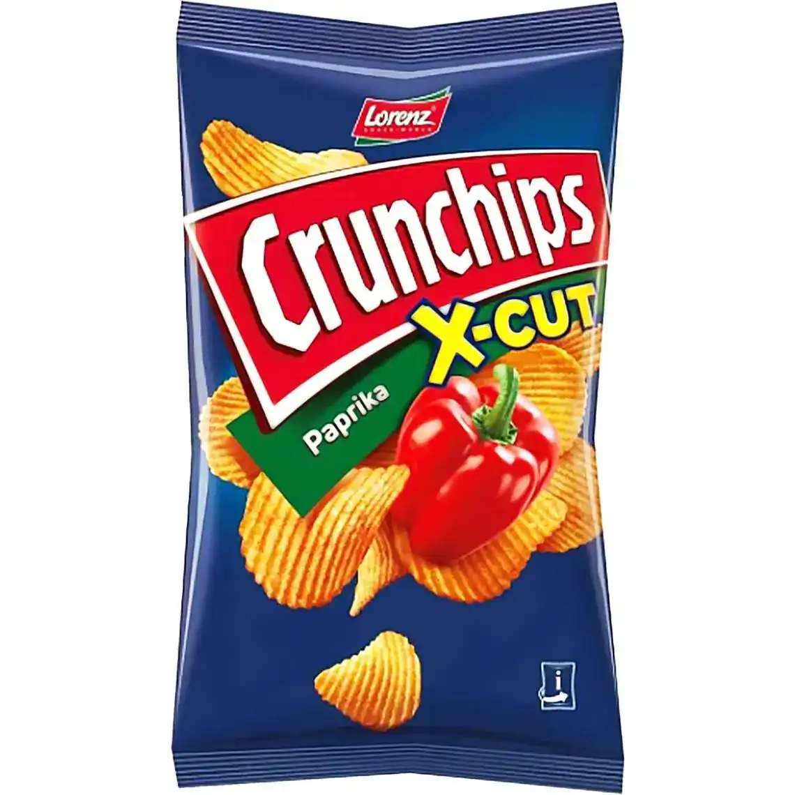 Чіпси Lorenz Crunchips X-Cut зі смаком паприки хвилясті 75 г