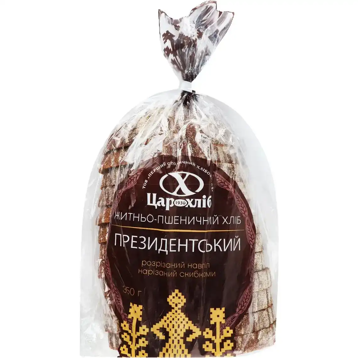 Фото 1 - Хліб Цар Хліб Президентський столичний житньо-пшеничний нарізний 350 г