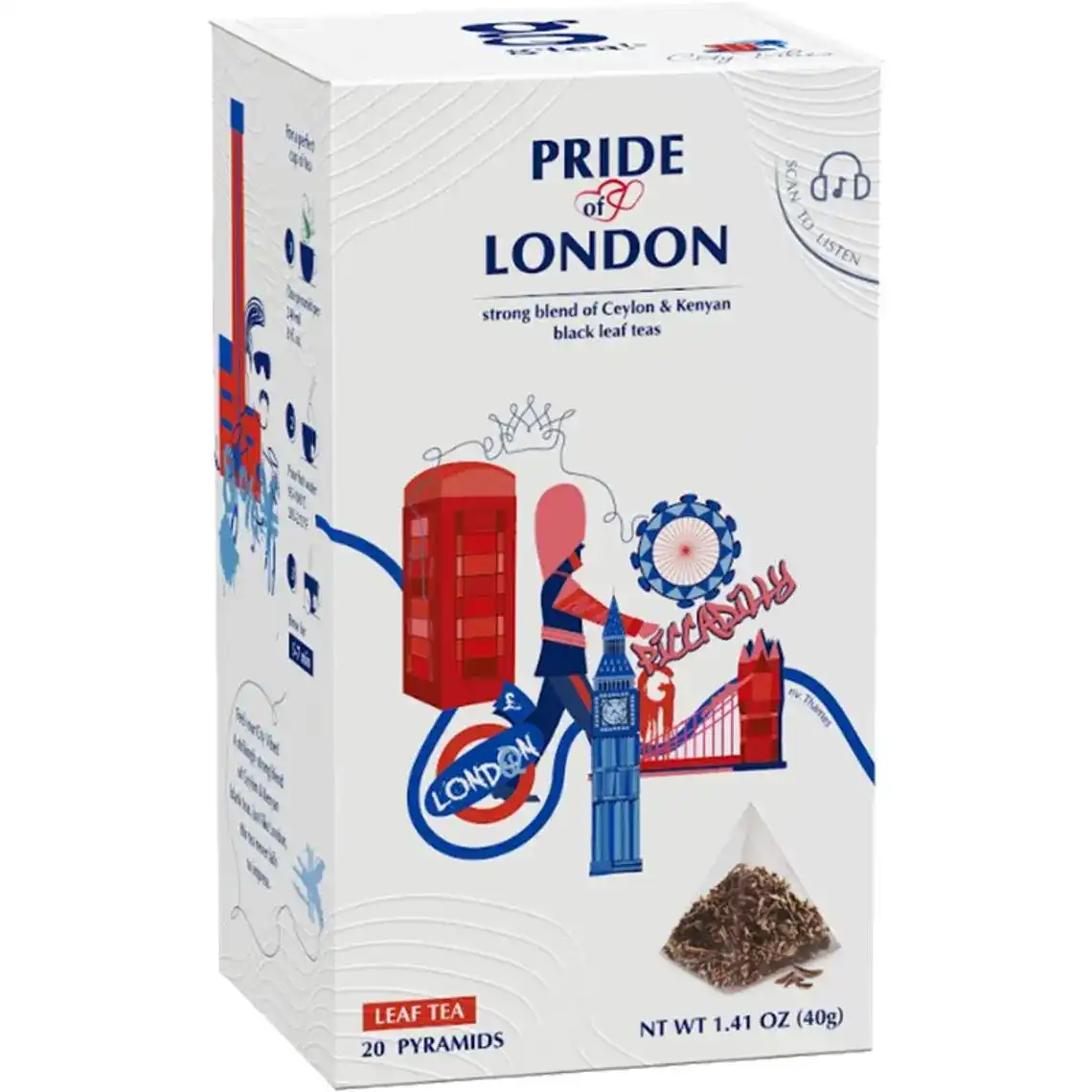 Чай чорний G'tea! Pride of London 20 х 2 г