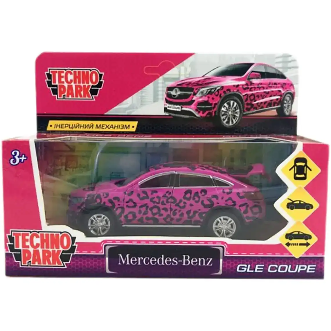 Автомодель TechnoPark Glamcar-Mercedes-Benz рожевий