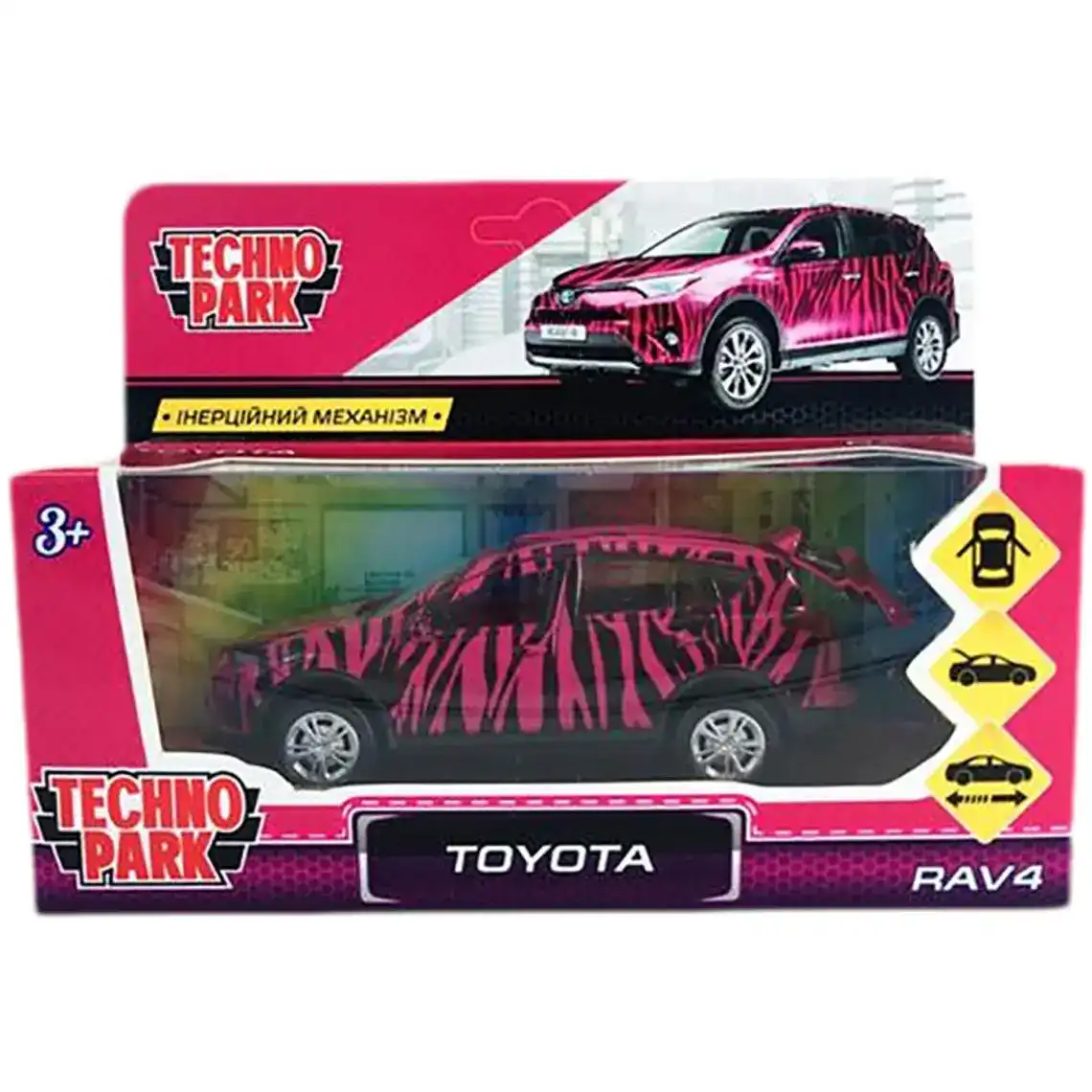 Автомодель TechnoPark Glamcar-Toyota RAV4 брусничний