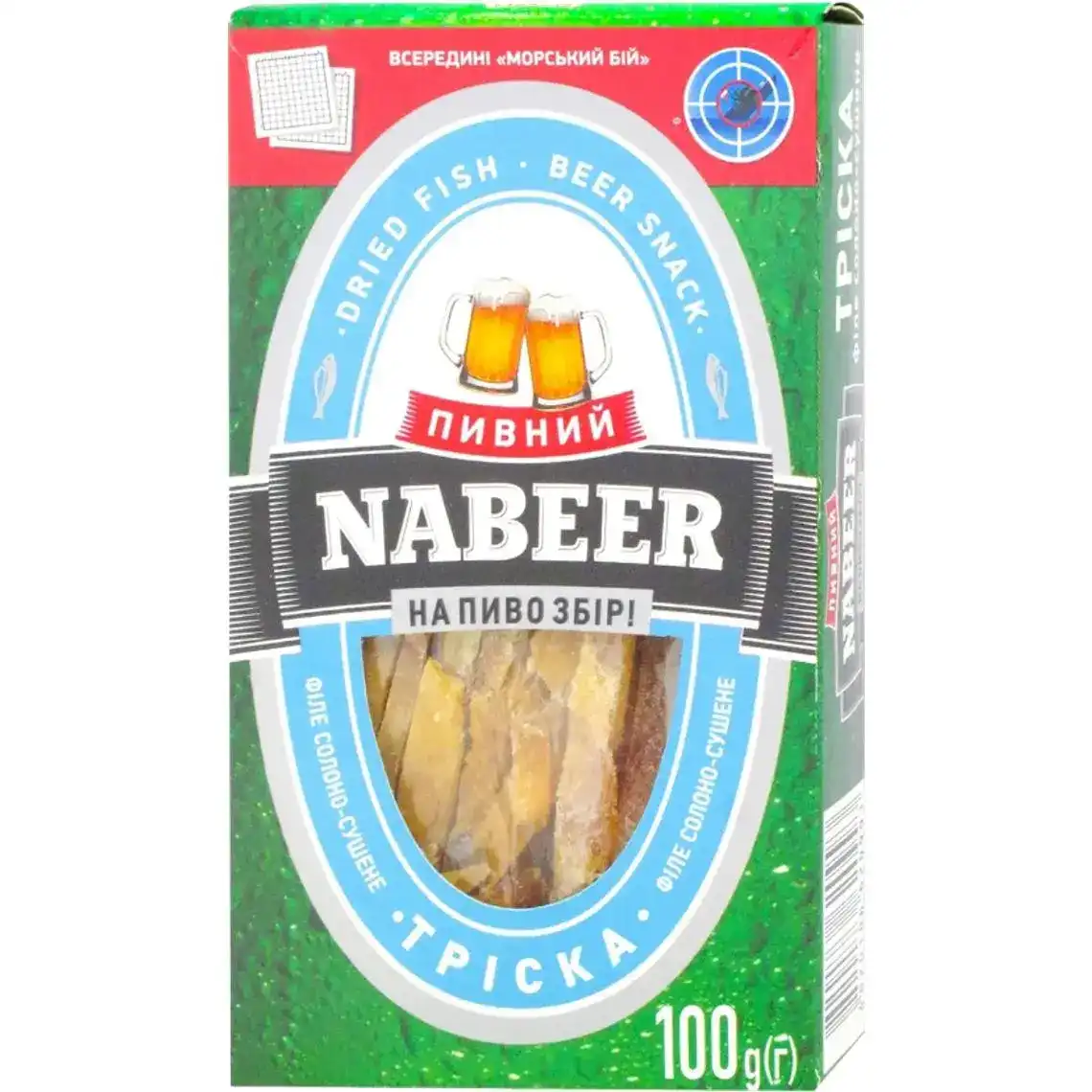 Тріска Пивний Nabeer філе солоно-сушене 100 г