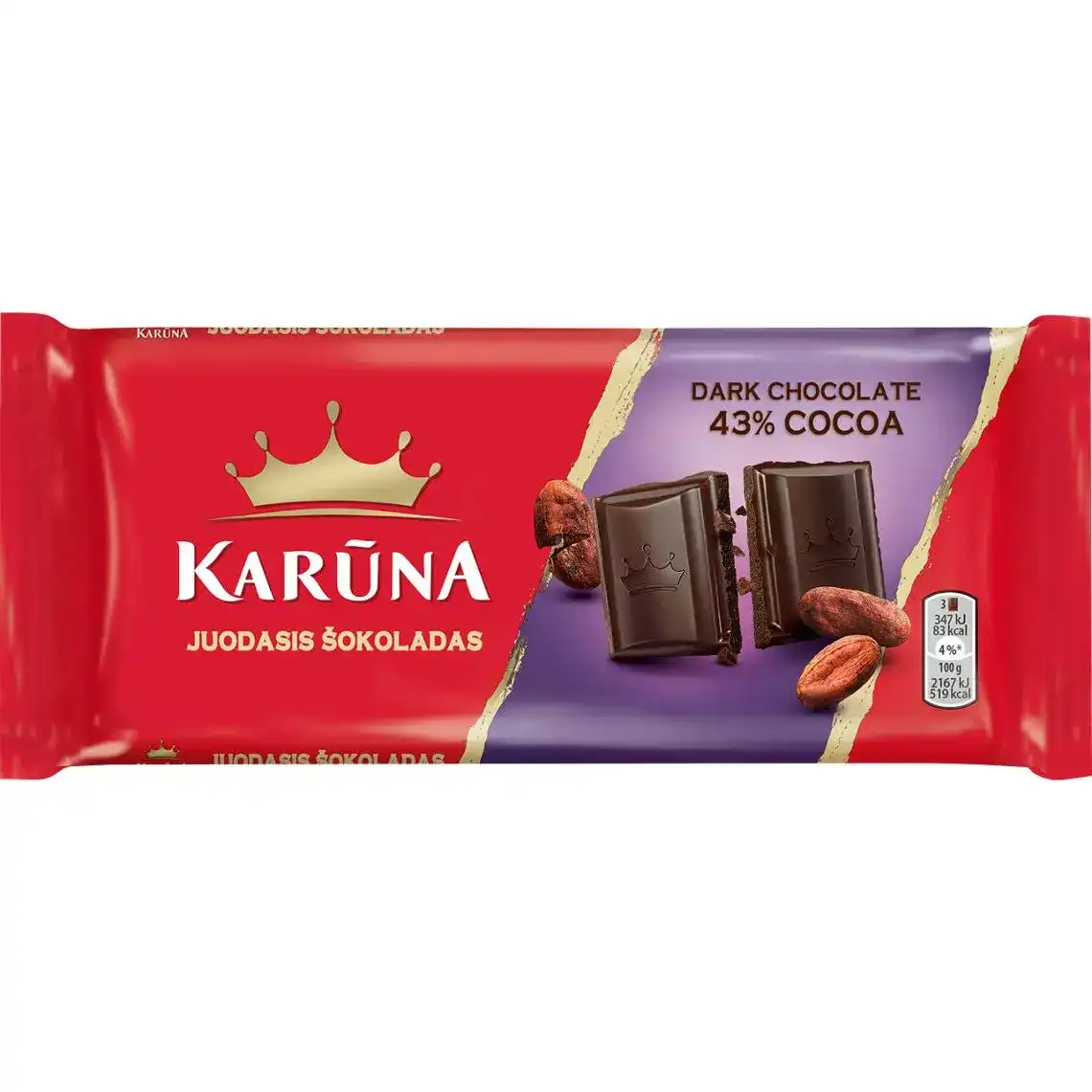 Шоколад Karuna темний 40% какао 80 г