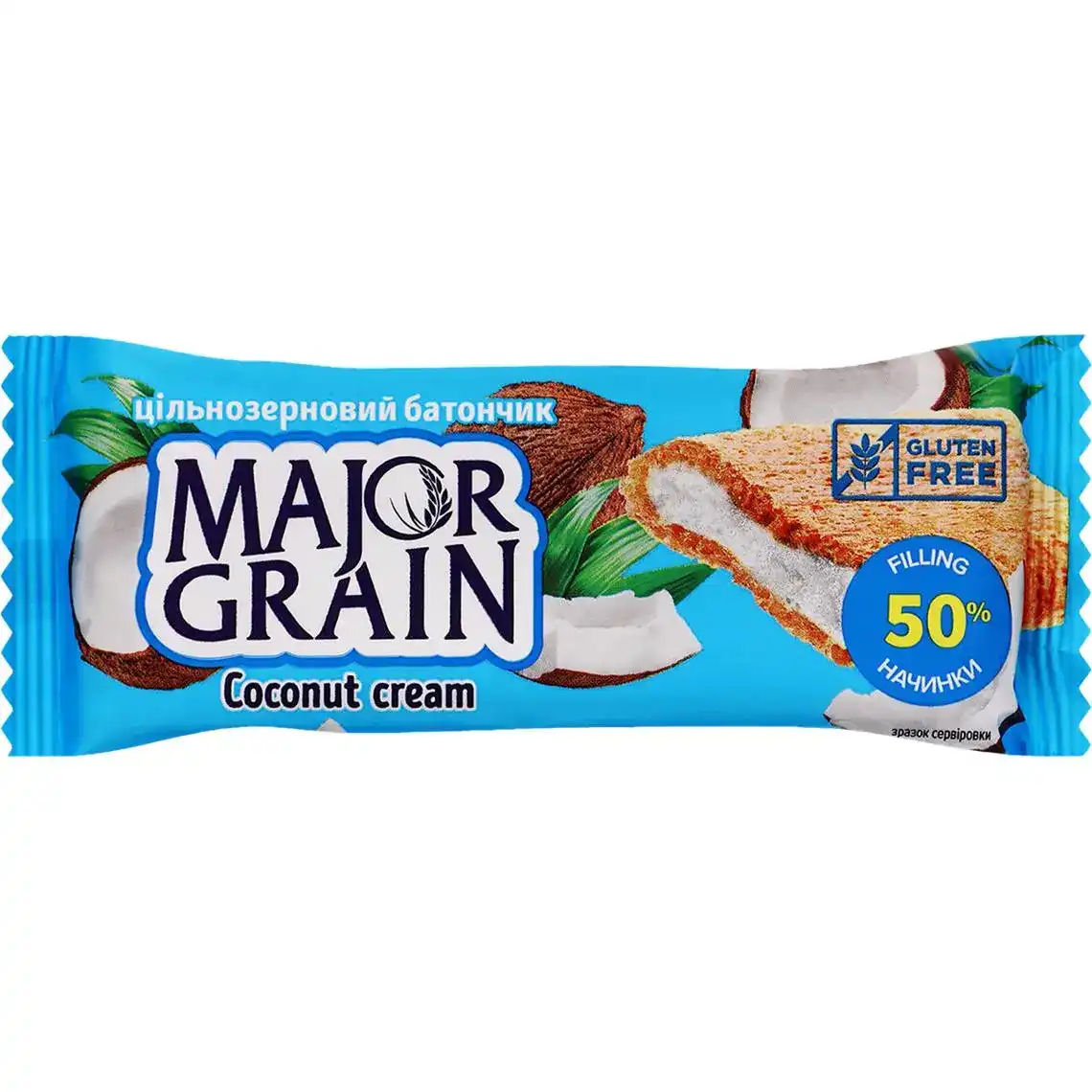 Батончик АВК Major Grain з кокосовим кремом 40 г