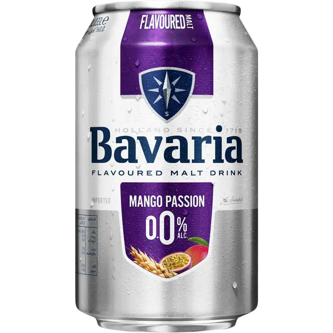 Пиво Bavaria Mango Passion світле безалкогольне фільтроване 0% 0.33 л