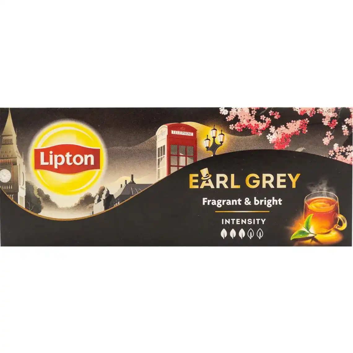Фото 1 - Чай Lipton Earl Grey чорний з ароматом бергамота 25 х 1.5 г
