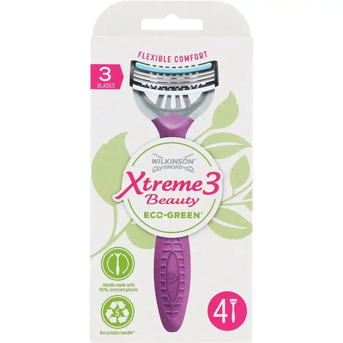 Станки Wilkinson Xtreme3 Beauty Eco Green одноразові жіночі 4 шт