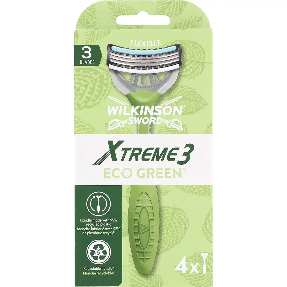 Станки Wilkinson Xtreme3 Sensitive Eco Green одноразові чоловічі 4 шт