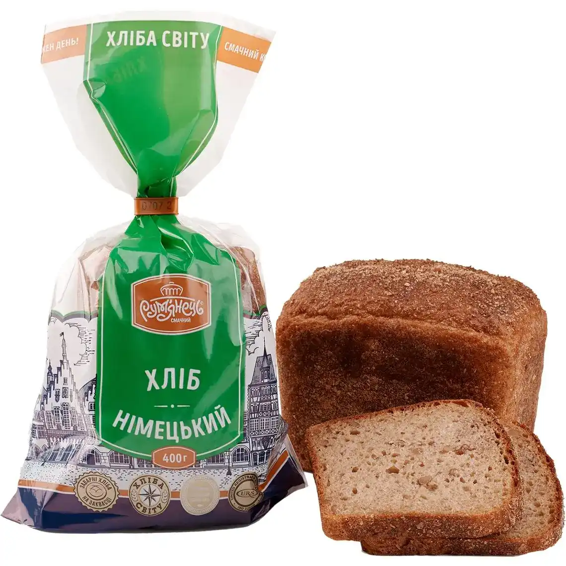 Хліб Рум’янець Німецький нарізний 400 г