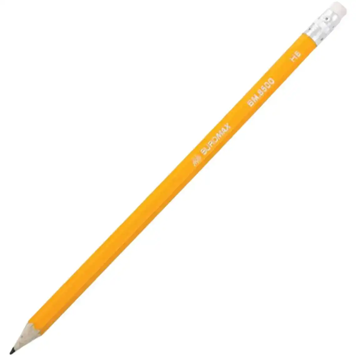 Олівець Zibi графітовий HB жовтий з гумкою