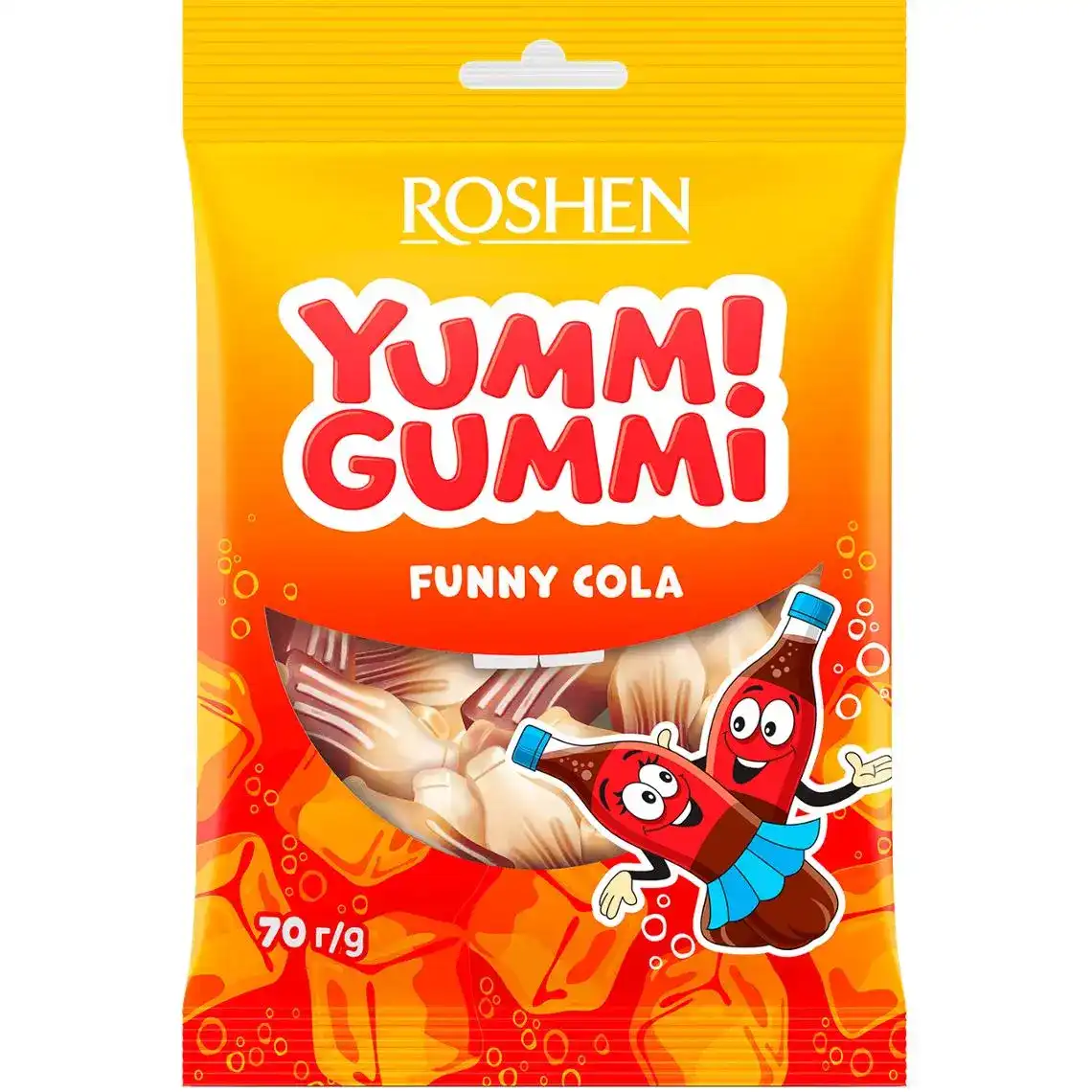 Цукерки Roshen Yummi Gummi Funny Cola 70 г