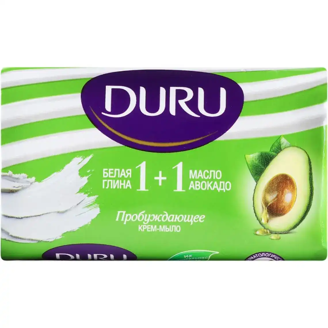 Крем-мило Duru 1+1 туалетне з білою глиною та олією авокадо 80 г