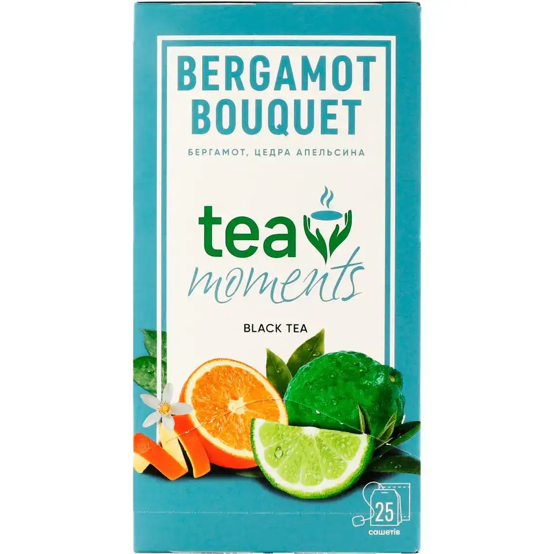 Чай Tea Moments Bergamot Bouquet чорний байховий 25 пакетів по 1.8 г
