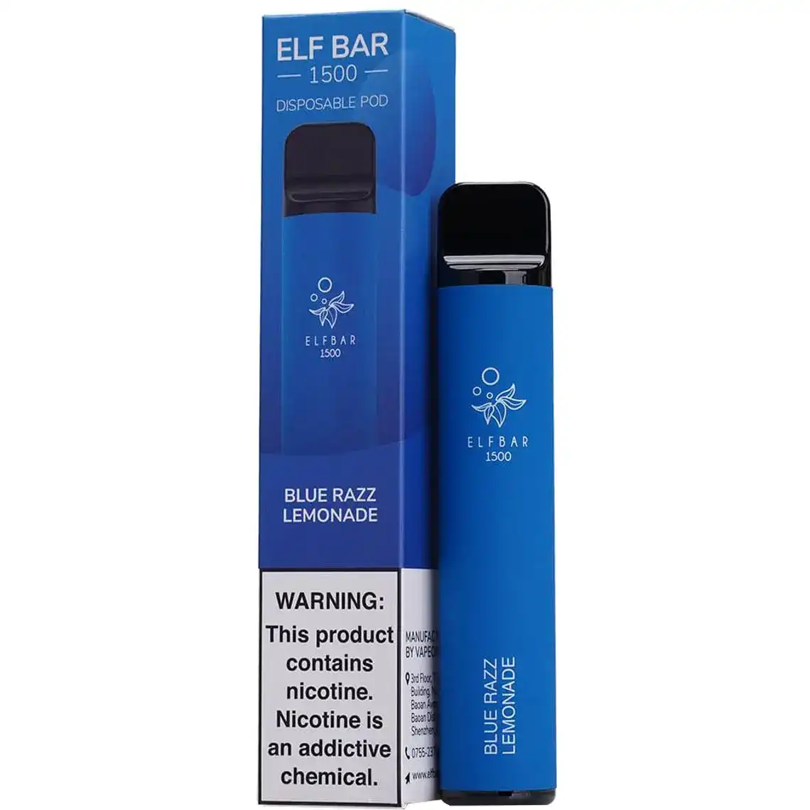 Одноразова електронна сигарета Elf Bar Blue Razz Lemonade 1500 5% 1 шт.