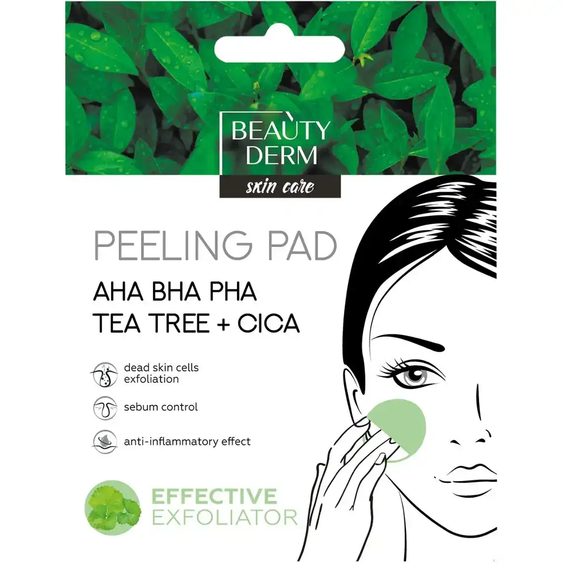 Пілінг-пад Beauty Derm з СІСА чайним деревом та АНА- ВНА- РНА-кислотами