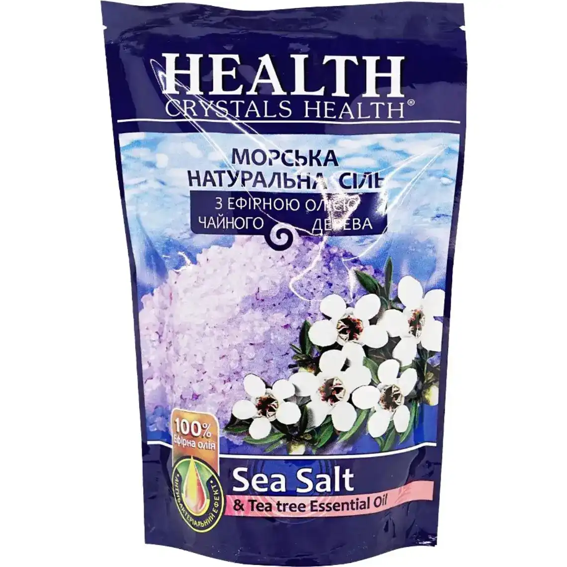 Соль морская Crystals Health Чайное дерево натуральная для ванн 500 г