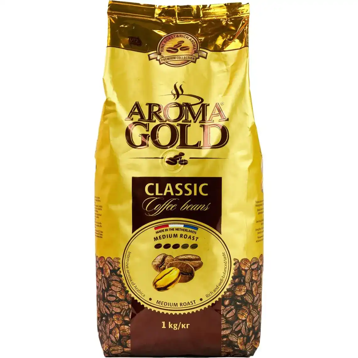 Кава Aroma Gold зернова Classic 1 кг