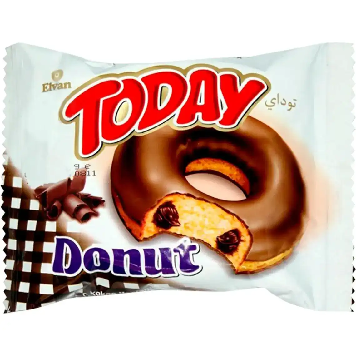 Кекс Today Donut в глазурі з какао начинкою 50 г 