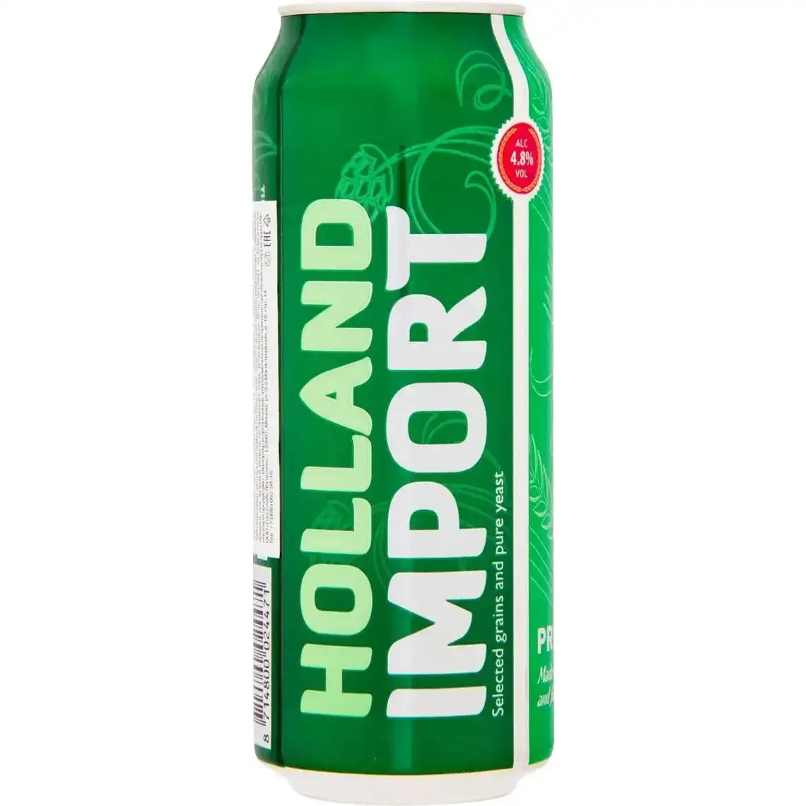 Пиво Holland Import світле фільтроване 4.8% 0.5 л