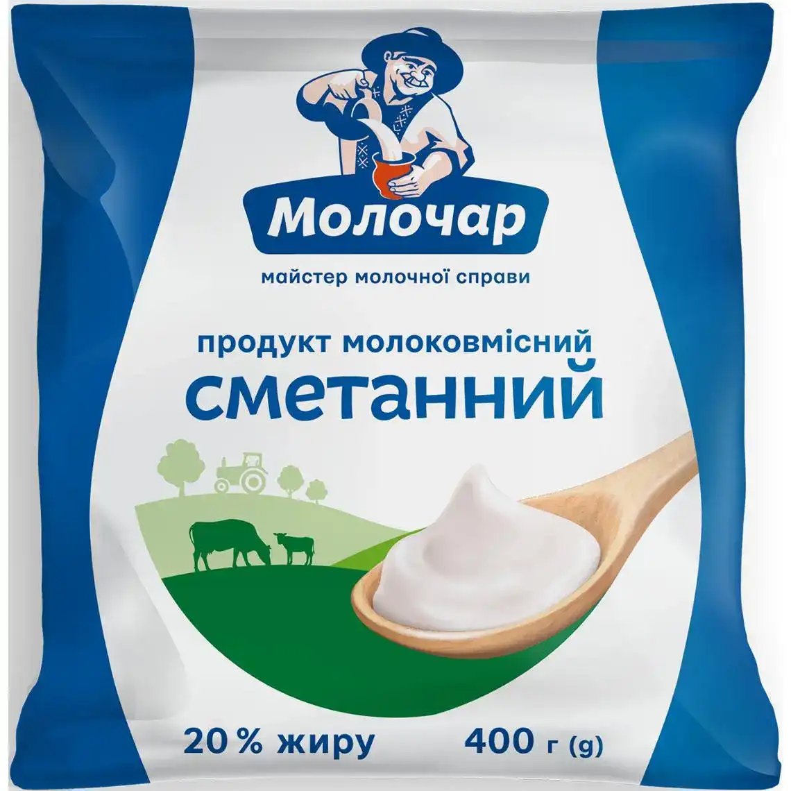 Продукт молоковмісний сметанний Молочар 20% 400 г