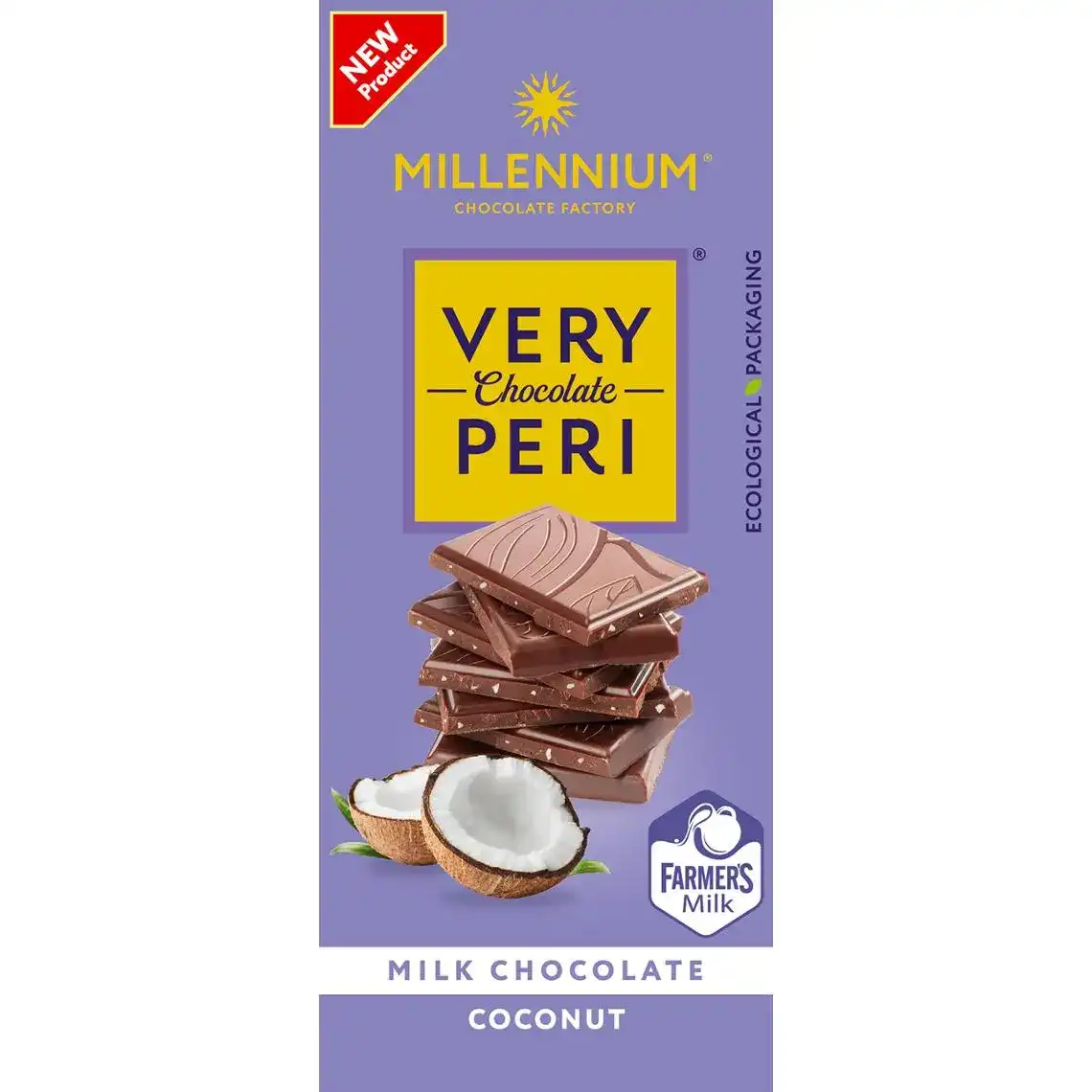 Шоколад Millennium Very Peri молочний з кокосовою стружкою 85 г