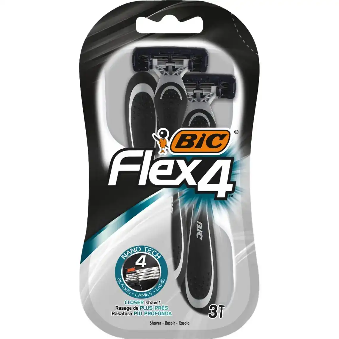 Станок для гоління Bic Flex 4 чоловічий одноразовий 3+1 шт