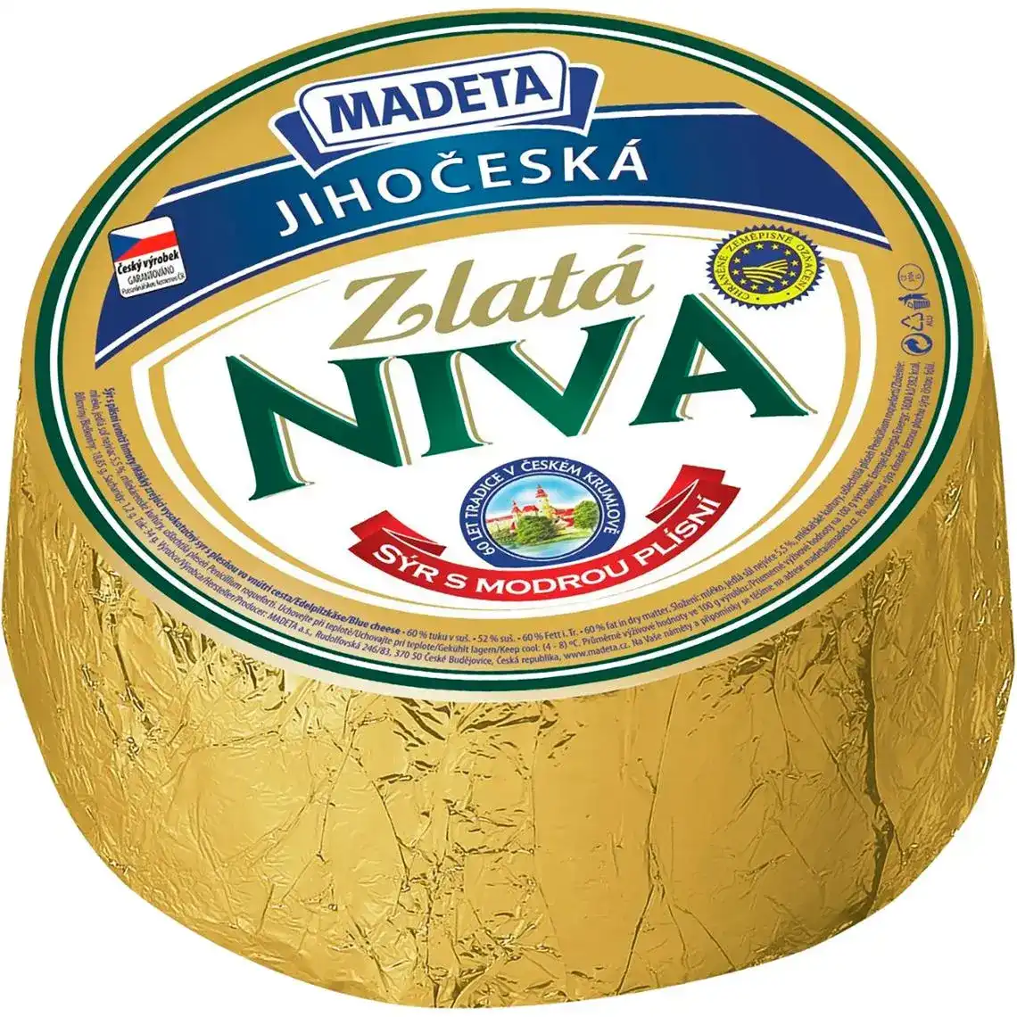 Сир Madeta Niva Moravia 60% із пліснявою ваговий