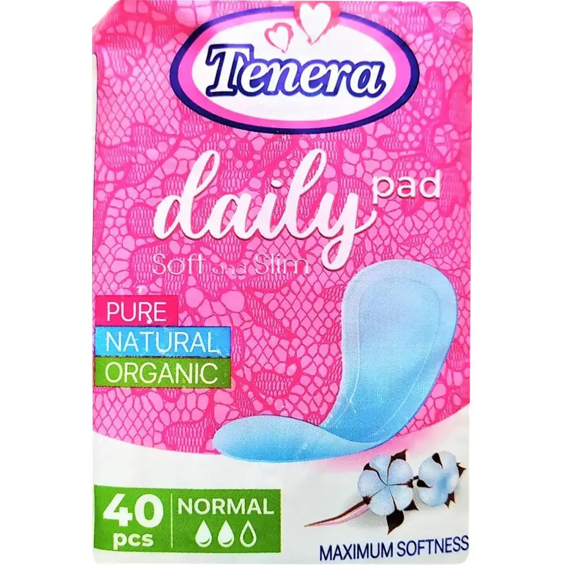 Прокладки Tenera daily pad normal щоденні гігієнічні 40 шт