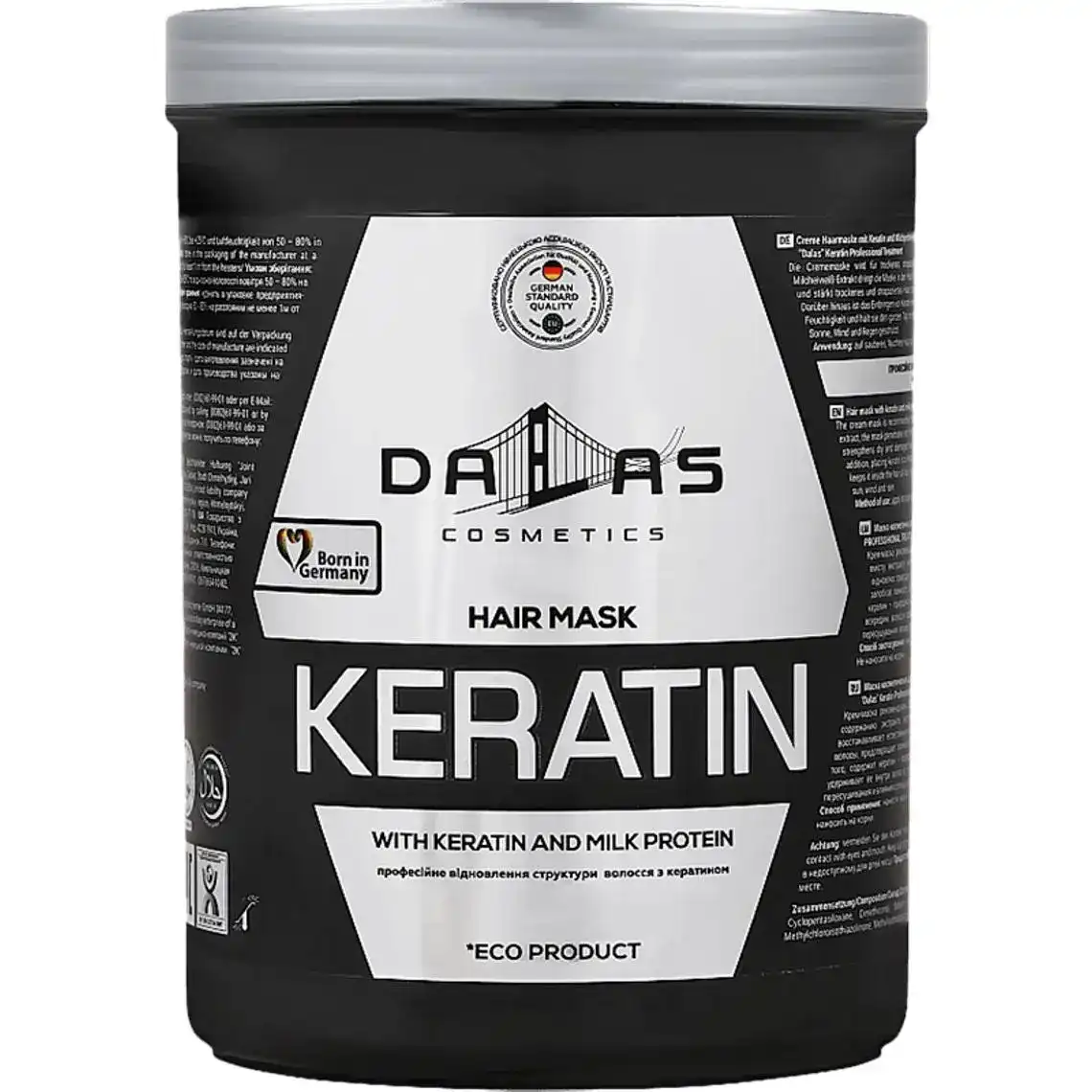 Маска для волосся Dalas Keratin Professional з кератином і молочним протеїном 1 л