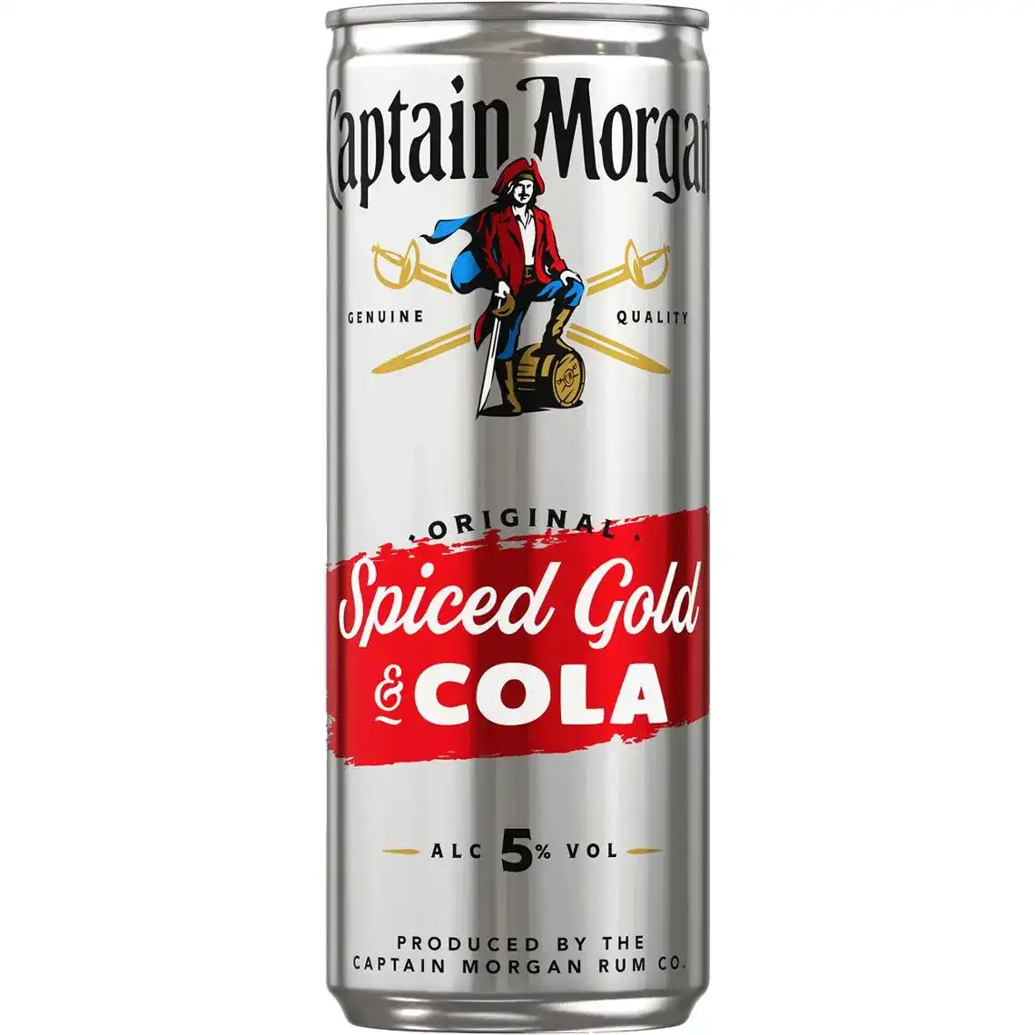 Напій слабоалкогольний Captain Morgan Spiced Gold Rum-Cola 5% 250 мл