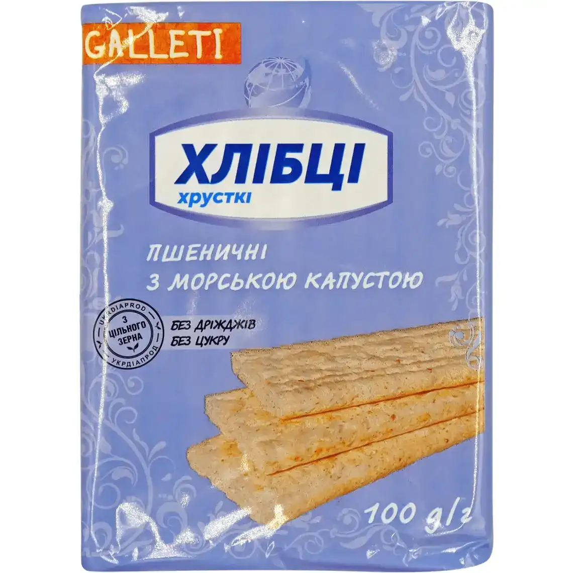 Хлібці Galleti Луганці з морською капустою хрусткі 100 г