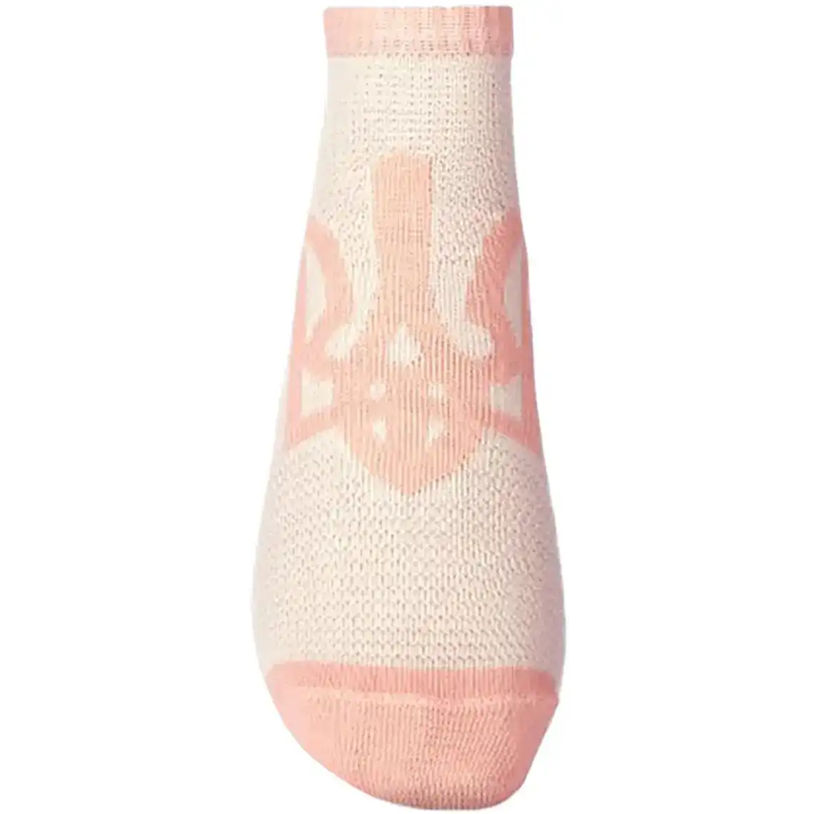 Шкарпетки V&T жіночі сліди 144-024-1601 Рожевий тризуб 23-25 Молочний