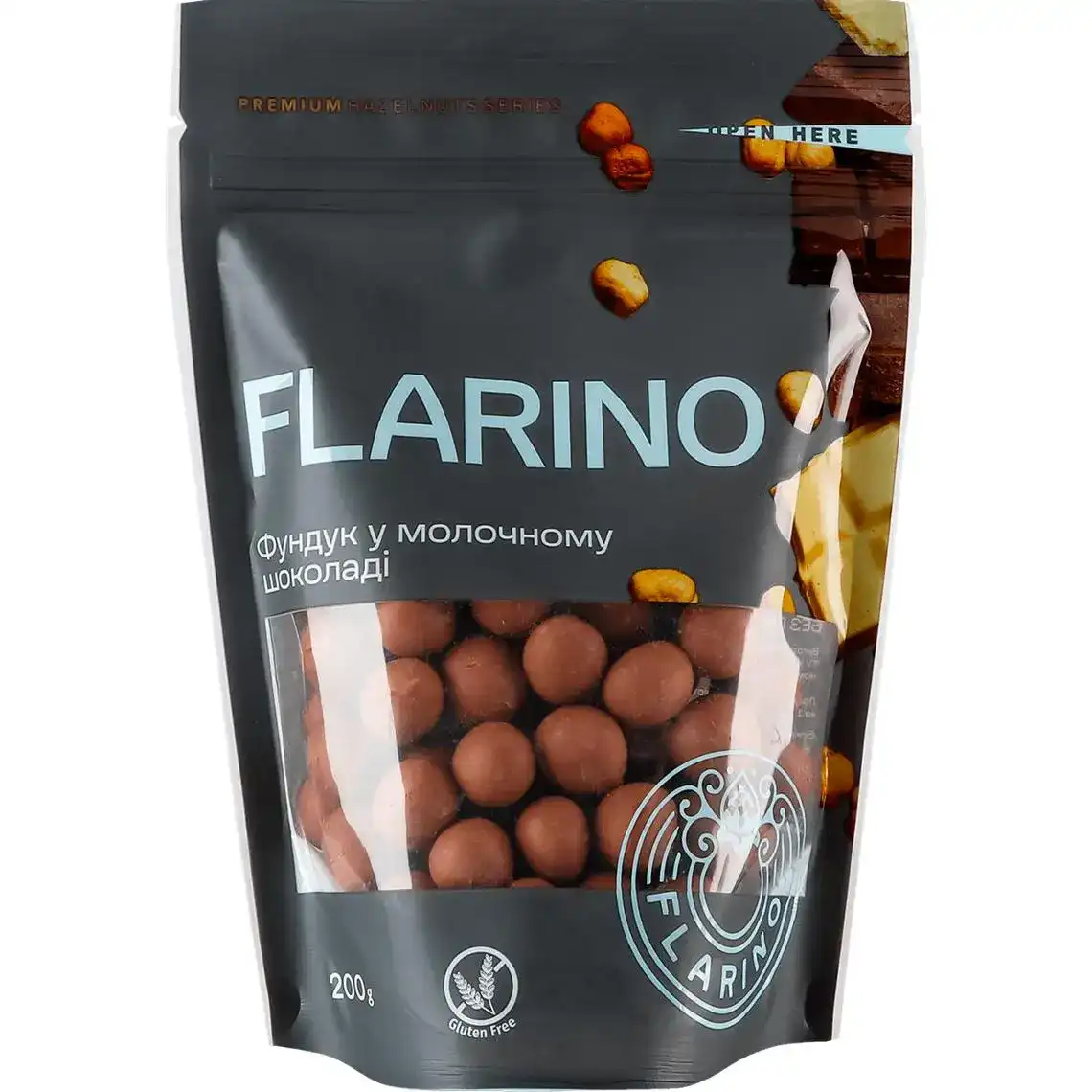 Фото 1 - Фундук Flarino у молочному шоколаді 200 г