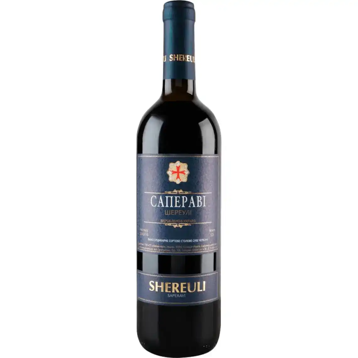Вино SHEREULI Сапераві ординарне червоне сухе 9.5-14% 0.75 л
