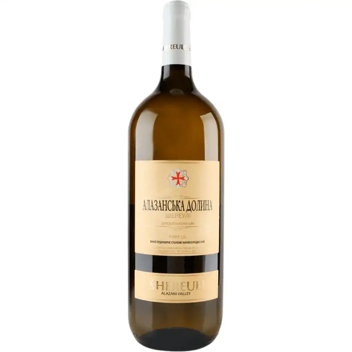 Вино SHEREULI Алазанська долина біле напівсолодке 9-13% 1.5 л