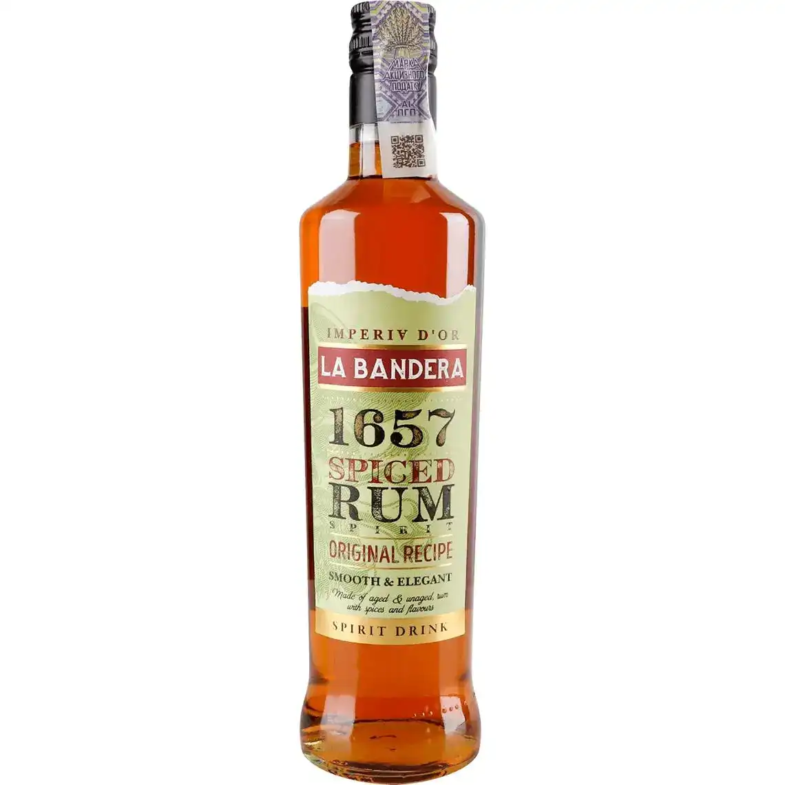 Фото 1 - Напій лікеро-горілчаний Imperia D`or La Bandera Spiced Rum Spirit на основі рому 35% 0.5 л