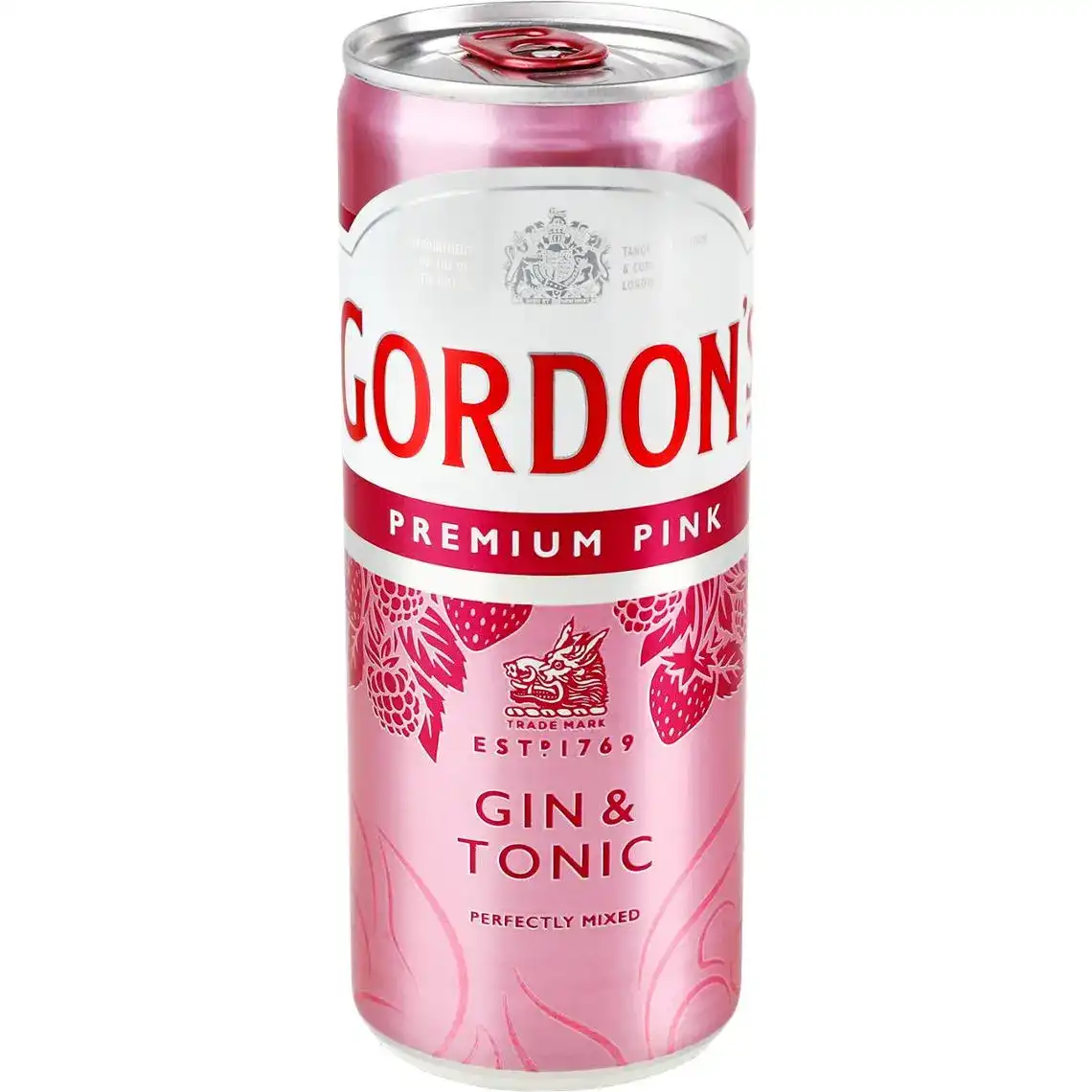 Напій слабоалкогольний Gordon's Pink Gin&Tonic газований 6.4% 0.25л