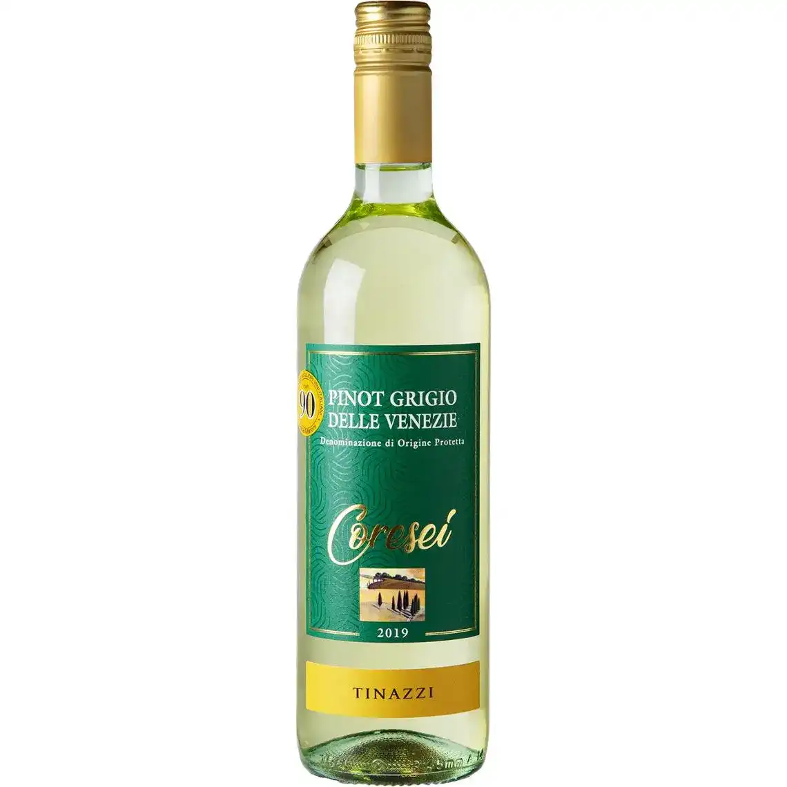 Фото 1 - Вино Coresei Pinot Grigio delle Venezie DOP біле сухе 12% 0,75л