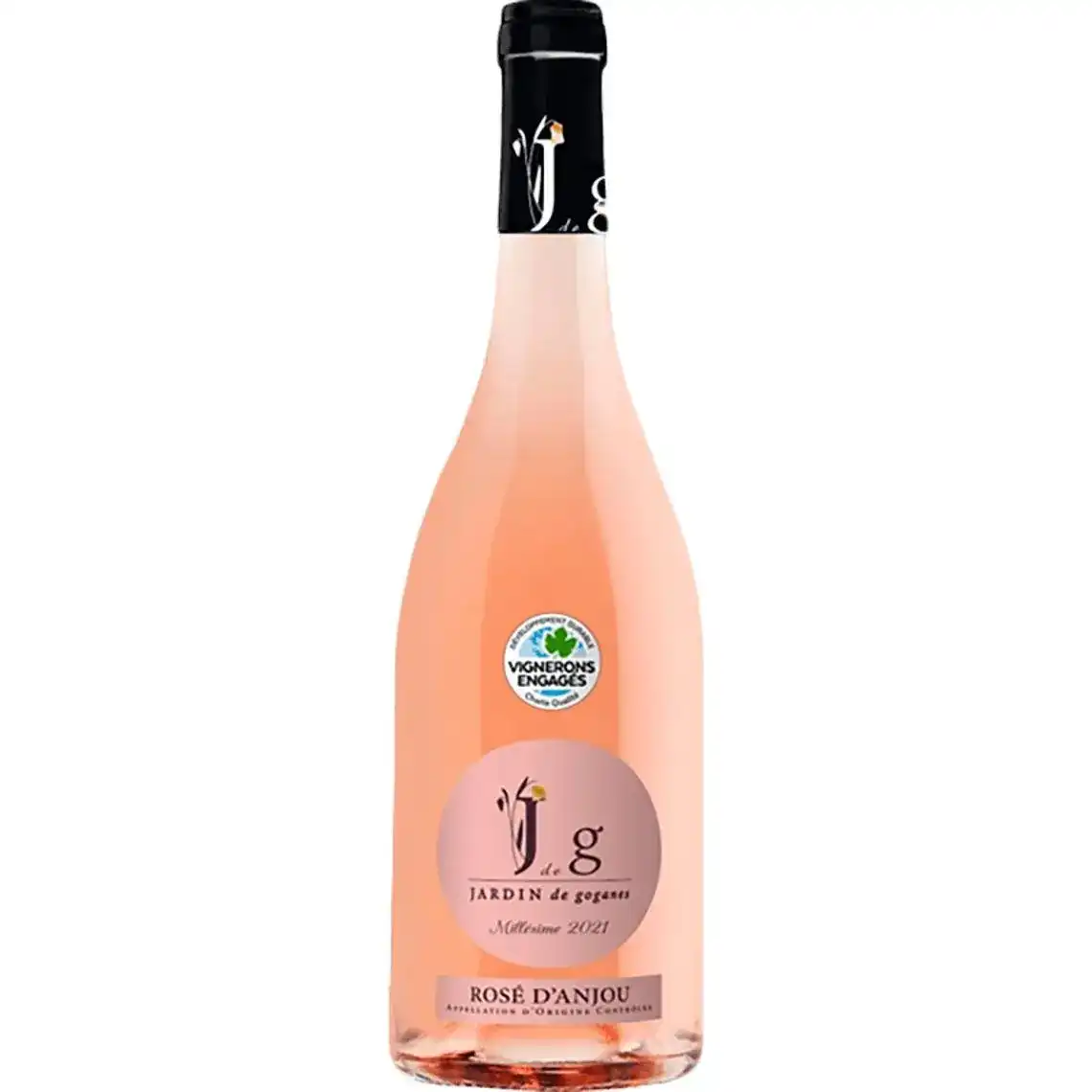 Фото 1 - Вино Jardin de Goganes Rose d`Anjou рожеве напівсухе 0,75л