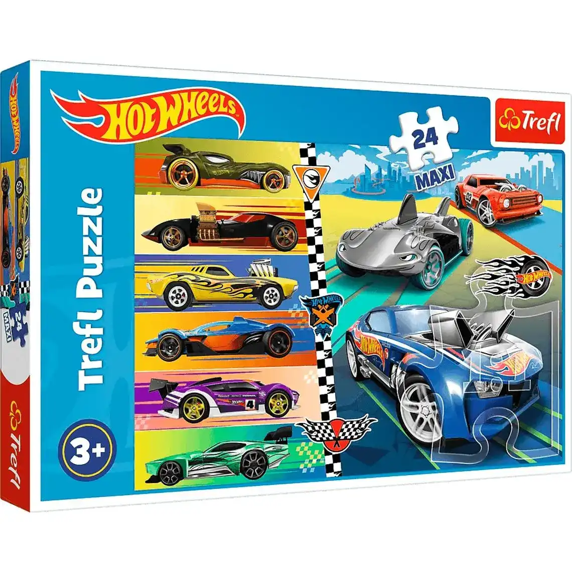 Фото 1 - Пазли Trefl Швидкі горячі колеса Мател Hot Wheels 24 максіелементи