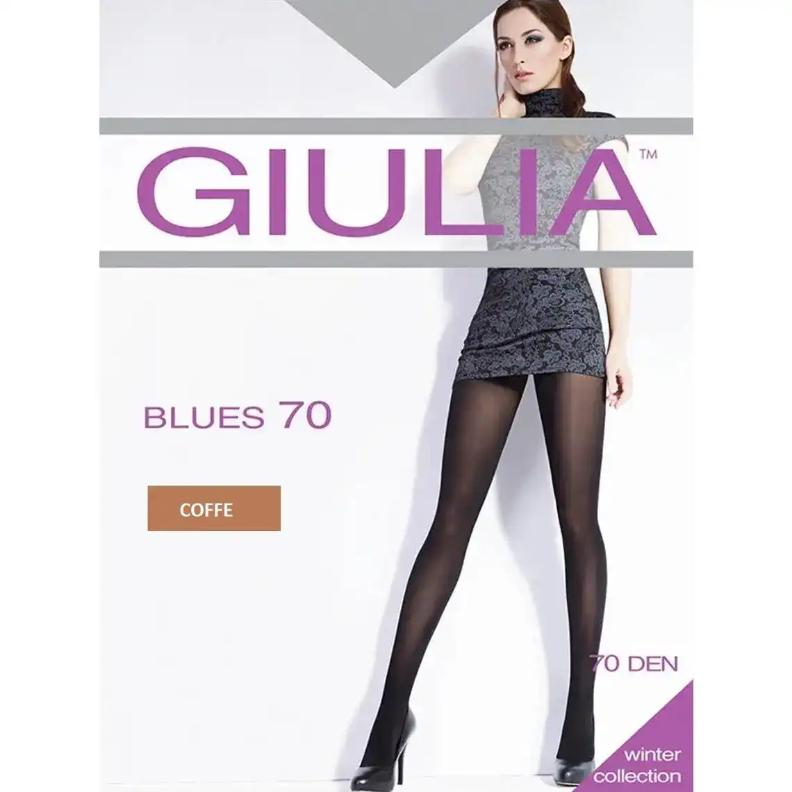 Фото 1 - Колготи жіночі Giulia Blues 3D 70 den caffe р.4