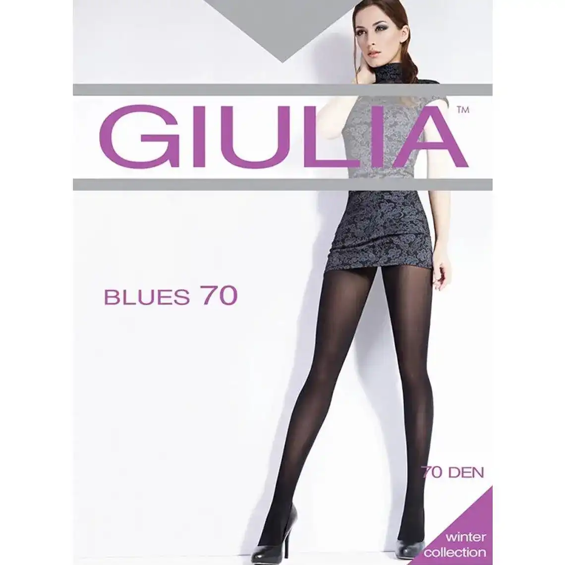 Фото 1 - Колготи жіночі Giulia Blues 3D 70 den nero р.3