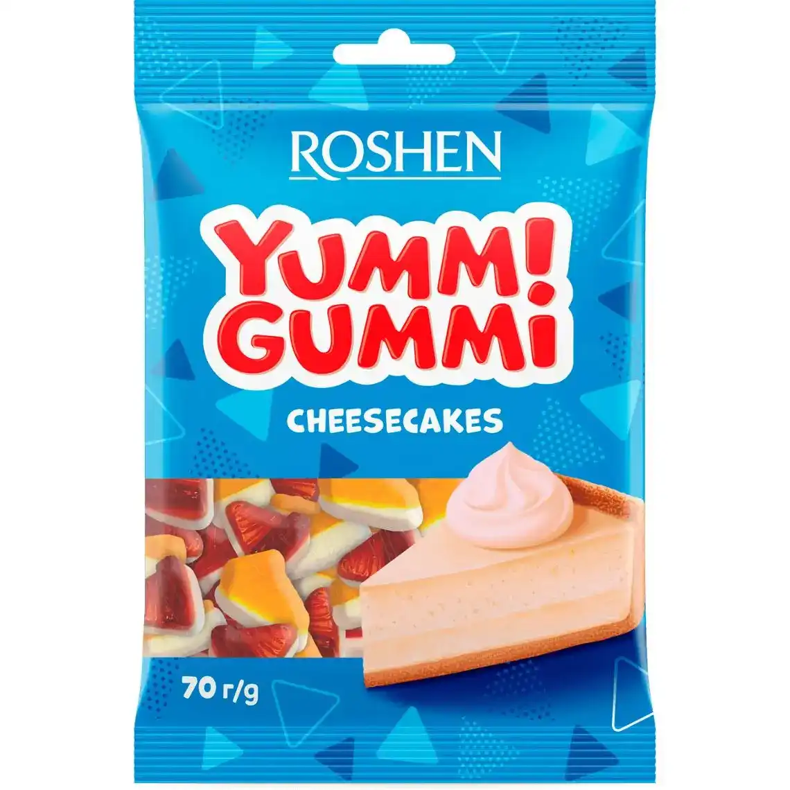 Фото 1 - Цукерки желейні Roshen Yummi Gummi Cheesecakes 70 г